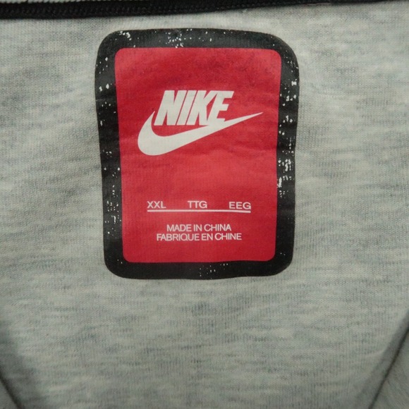 Nike Hoodie Mens XXL Gray Black Sportswear Tech Fleece Windrunner Fade Full Zip - Picture 3 of 11